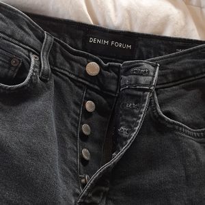 Aritzia Denim Forum The Yoko Exposed Button Jeans
